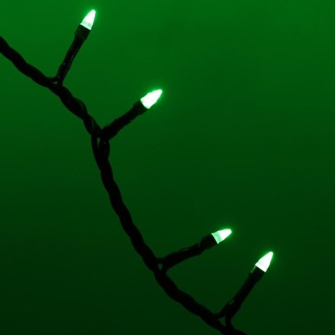 Zielone Lampki Choinkowe LED do Użytku Wewnętrzynego, 100 sztuk, Odporna na Przepalenie Jednej Diody, Zasilanie Sieciowe