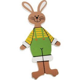 Zielony Drewniany Zając na Wielkanoc - Zawieszka Dekoracyjna 20 cm
