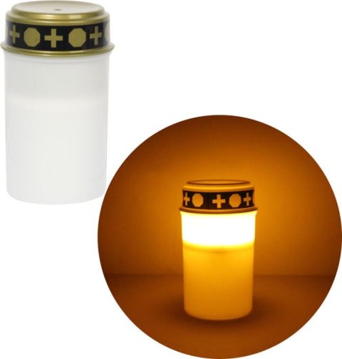 Znicz elektryczny Świeca LED Biała 12.2cm