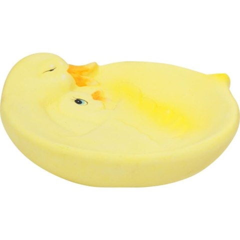 Żółta Ceramiczna Dekoracja Stołowa - Talerzyk w Kształcie Kaczki z Kaczątkiem