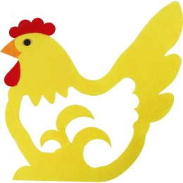 Żółta Filcowa Zawieszka - Wielkanocna Kura Dekoracyjna