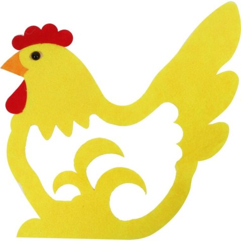 Żółta Filcowa Zawieszka - Wielkanocna Kura Dekoracyjna