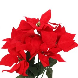 BUKIET 5 SZTUCZNYCH GWIAZD BETLEJEMSKICH, 50 CM, KOLOR CZERWONY