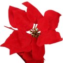 BUKIET 5 SZTUCZNYCH GWIAZD BETLEJEMSKICH, 50 CM, KOLOR CZERWONY