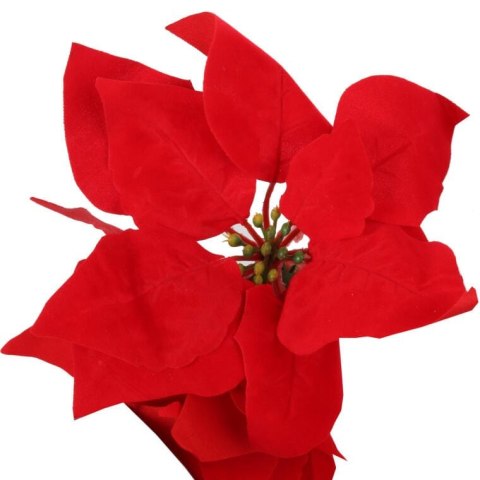 BUKIET 5 SZTUCZNYCH GWIAZD BETLEJEMSKICH, 50 CM, KOLOR CZERWONY