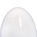 Białe Ceramiczne Jajko Wielkanocne 10,5cm - Dekoracja Świąteczna