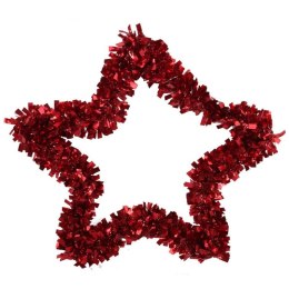 Czerwona, Błyszcząca Gwiazda Świąteczna z Foliowej Dekoracji do Zawieszenia