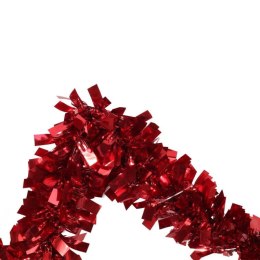 Czerwona, Błyszcząca Gwiazda Świąteczna z Foliowej Dekoracji do Zawieszenia