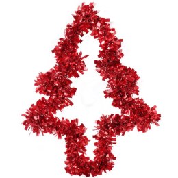 Dekoracja świąteczna Choinka do zawieszenia z folii czerwona 30 cm