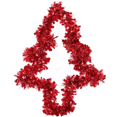 Dekoracja świąteczna Choinka do zawieszenia z folii czerwona 30 cm