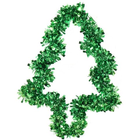 Dekoracja świąteczna Choinka do zawieszenia z folii zielona 30 cm