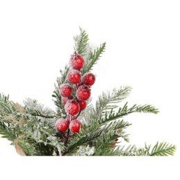 Dekoracja świąteczna stroik choinka w jucie z jarzębiną 34 cm