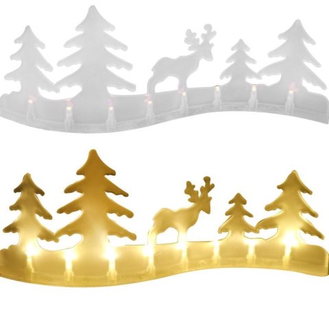 Dekoracja świetlna 8 led Świecznik z Reniferem na baterie