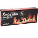 Dekoracja świetlna 8 led Świecznik z Reniferem na baterie