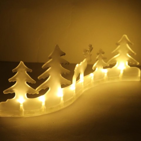 Dekoracja świetlna 8 led Świecznik z Reniferem na baterie