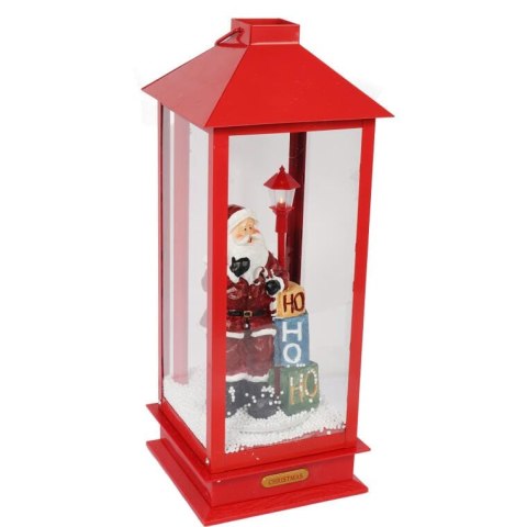 Dekoracja świetlna LED Latarnia z wirującym śniegiem i muzyką