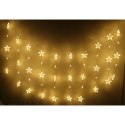 Dekoracyjna Świetlna Kurtyna z 170 LED Gwiazdkami - Białe, Energooszczędne, do Użycia Wewnątrz i na Zewnątrz