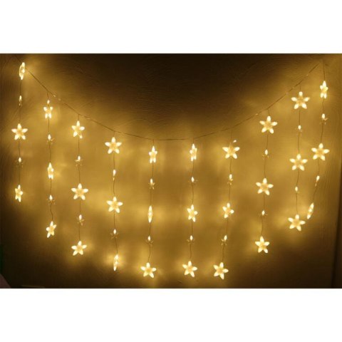 Dekoracyjna Świetlna Kurtyna z 170 LED Gwiazdkami - Białe, Energooszczędne, do Użycia Wewnątrz i na Zewnątrz
