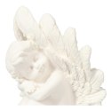 Dekoracyjny Anioł Cmentarny z Polirezyny, Biały, 10 cm