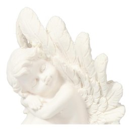 Dekoracyjny Anioł Cmentarny z Polirezyny, Biały, 10 cm