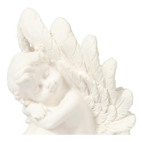 Dekoracyjny Anioł Cmentarny z Polirezyny, Biały, 10 cm