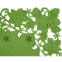 Filcowa Serweta Wiosenna w Kolorze Zielonym 28x28 cm z Motywem Kwiatowym