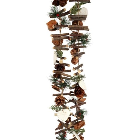 GIRLANDA DREWNIANA OZDOBA ŚWIĄTECZNA BOŻONARODZENIOWA