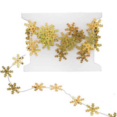 GIRLANDA ZE ŚNIEŻYNKAMI OZDOBA ŚWIĄTECZNA BOŻONARODZENIOWA