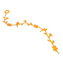 Girlanda Wiosenna z Filcowymi Ptaszkami i Kwiatkami, Kolor Pomarańczowy, 98cm