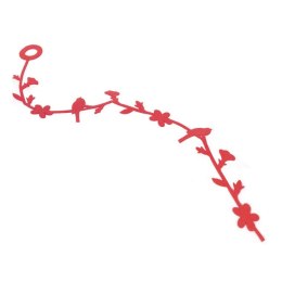 Girlanda Wiosenna z Filcu w Kolorze Ciemnego Różu z Ptakami i Kwiatami 98cm