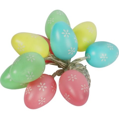 JAJKA GIRLANDA ŚWIETLNA LAMPKI 10LED WIELKANOC KOLOROWE