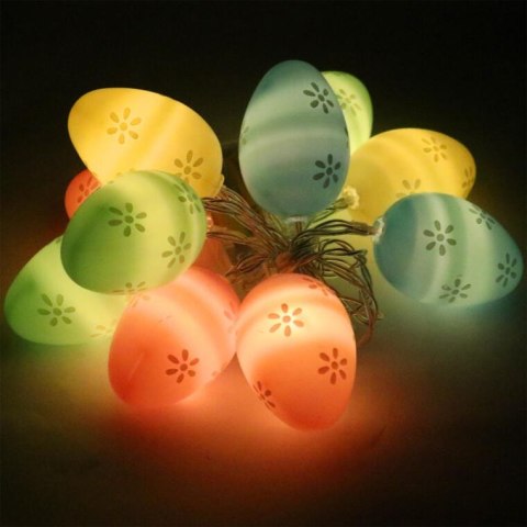 JAJKA GIRLANDA ŚWIETLNA LAMPKI 10LED WIELKANOC KOLOROWE