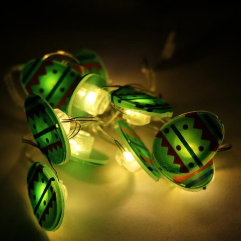 JAJKA GIRLANDA ŚWIETLNA LAMPKI 10LED WIELKANOC ZIELONE