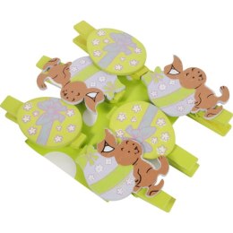 JAJKA KLAMERKI DREWNIANE 6SZT 7CM WIELKANOC WIOSNA