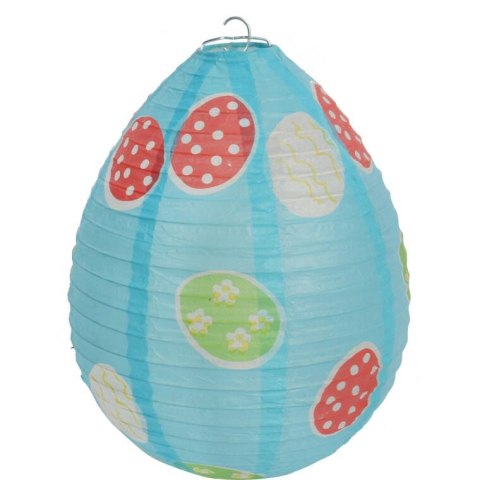 JAJKO LAMPION PAPIEROWY ROZKŁADANY 25CM NIEBIESKI