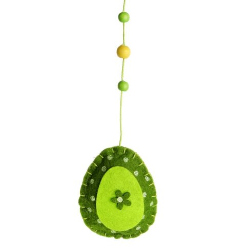 Jajka filcowe girlanda zestaw 6 sztuk 7cm zielone