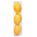 Jajka plastikowe zawieszki zestaw 3 sztuk 8,5cm żółte