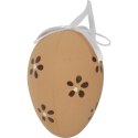 Jajka plastikowe zawieszki zestaw 6 sztuk 7cm brązowe