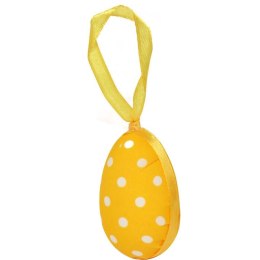 Jajka w kropki zawieszki zestaw 6 sztuk 6cm żółte