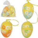 Jajka w kwiatki zawieszki zestaw 6 sztuk 6cm