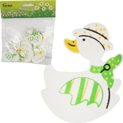 KACZUSZKI DREWNIANE OZDOBY DO PRZYKLEJANIA 12 SZT 4CM