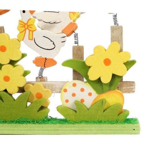 KACZUSZKI NA PŁOTKU DEKORACJA DREWNIANA 17 CM