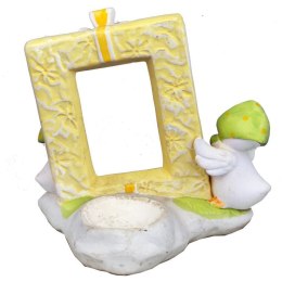 KACZUSZKI Z RAMKĄ CERAMICZNY LAMPION WIELKANOCNY 12 CM