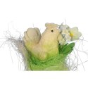 KOGUT Z JAJKAMI W KOKONIE Z SIZALU DEKORACJA WIELKANOCNA DO POWIESZENIA ZIELONA