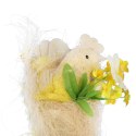 KOGUT Z JAJKAMI W KOKONIE Z SIZALU DEKORACJA WIELKANOCNA DO POWIESZENIA
