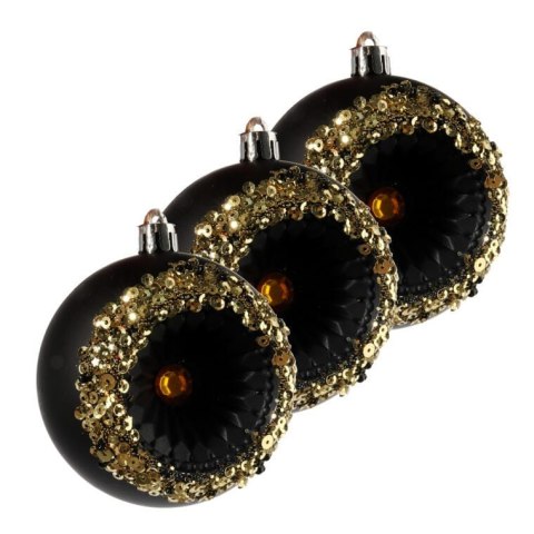 KPL. 3 BOMBEK Z DZIURKĄ RETRO REFLEKTOR - CZARNY