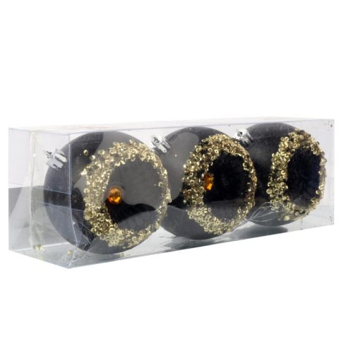 KPL. 3 BOMBEK Z DZIURKĄ RETRO REFLEKTOR - CZARNY