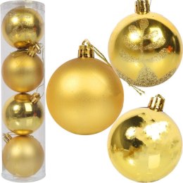 KPL.4 BOMBEK PLASTIKOWYCH W TUBIE 6 CM ZŁOTE