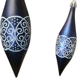 KPL.9 SOPLI PLASTILKOWYCH 15 CM GRANATOWE Z DEKOREM