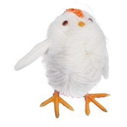 KURCZAK Z WEŁNY FIGURKA 10CM WIELKANOC BIAŁA